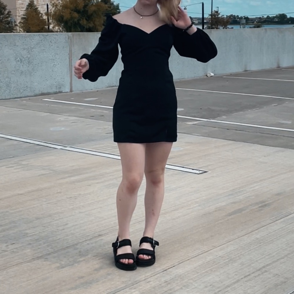 Kendall and Kylie black formal dress